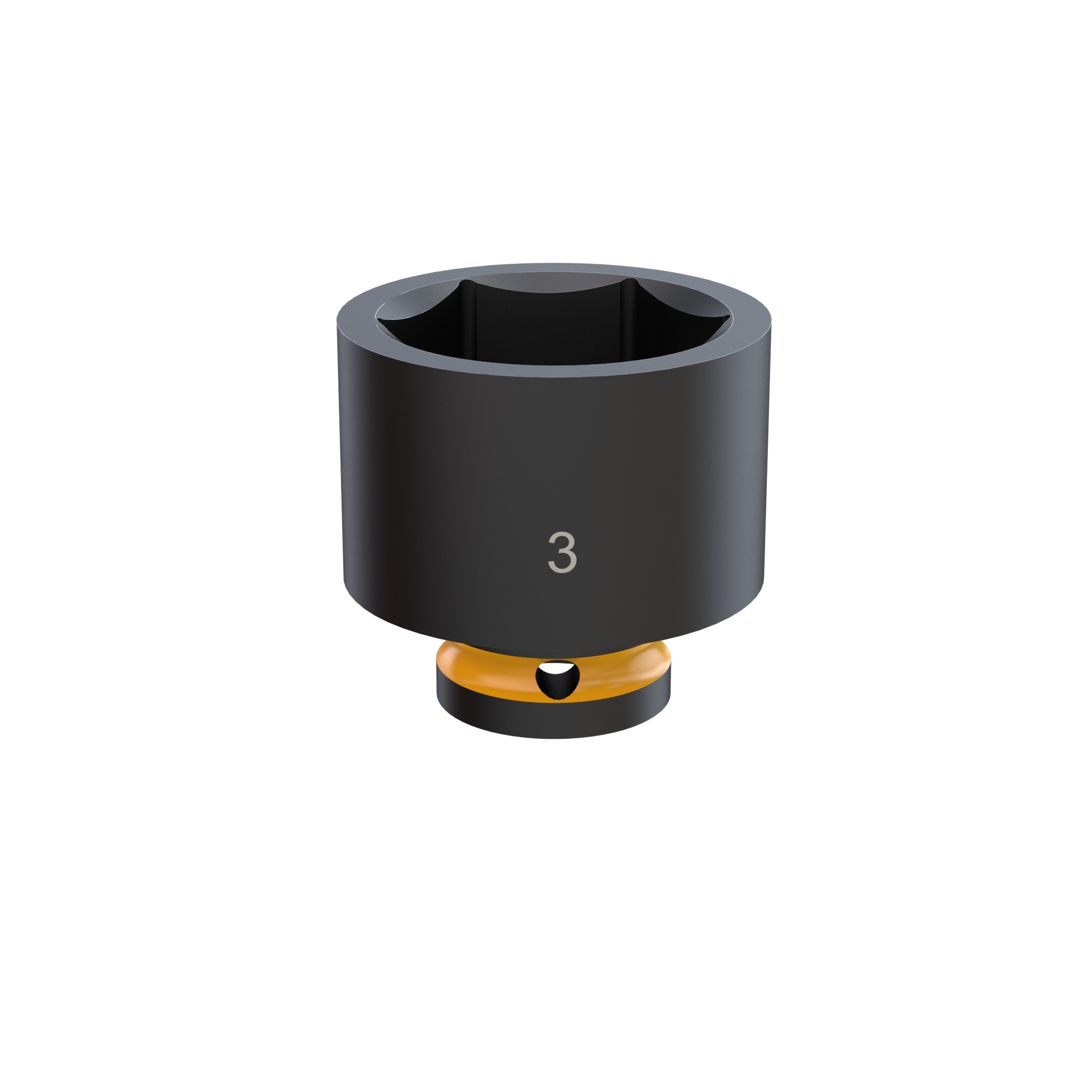 Klutch 1in.-Drive 6-Point Chrome Molybdenum Jumbo Socket, 3in. SAE